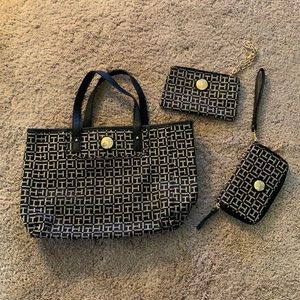 Tommy Hilfiger 3 pc: handbag- wallet- wristlet